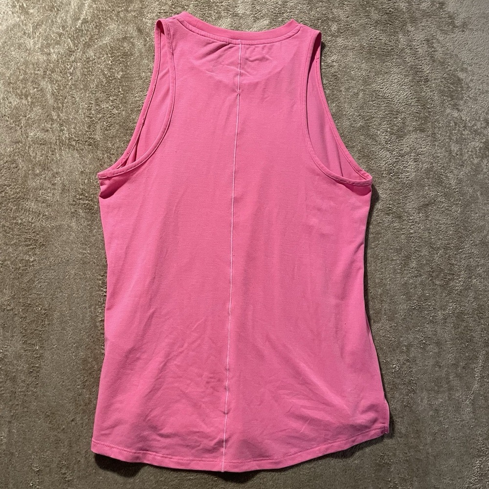 Nike Tank Top Womens Small Dri Fit Pink Middle Swoosh Racerback Shirt Active Run - Picture 3 of 5